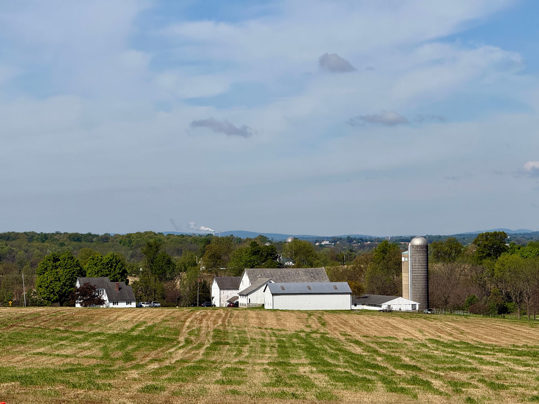 Farm with silos and barns
