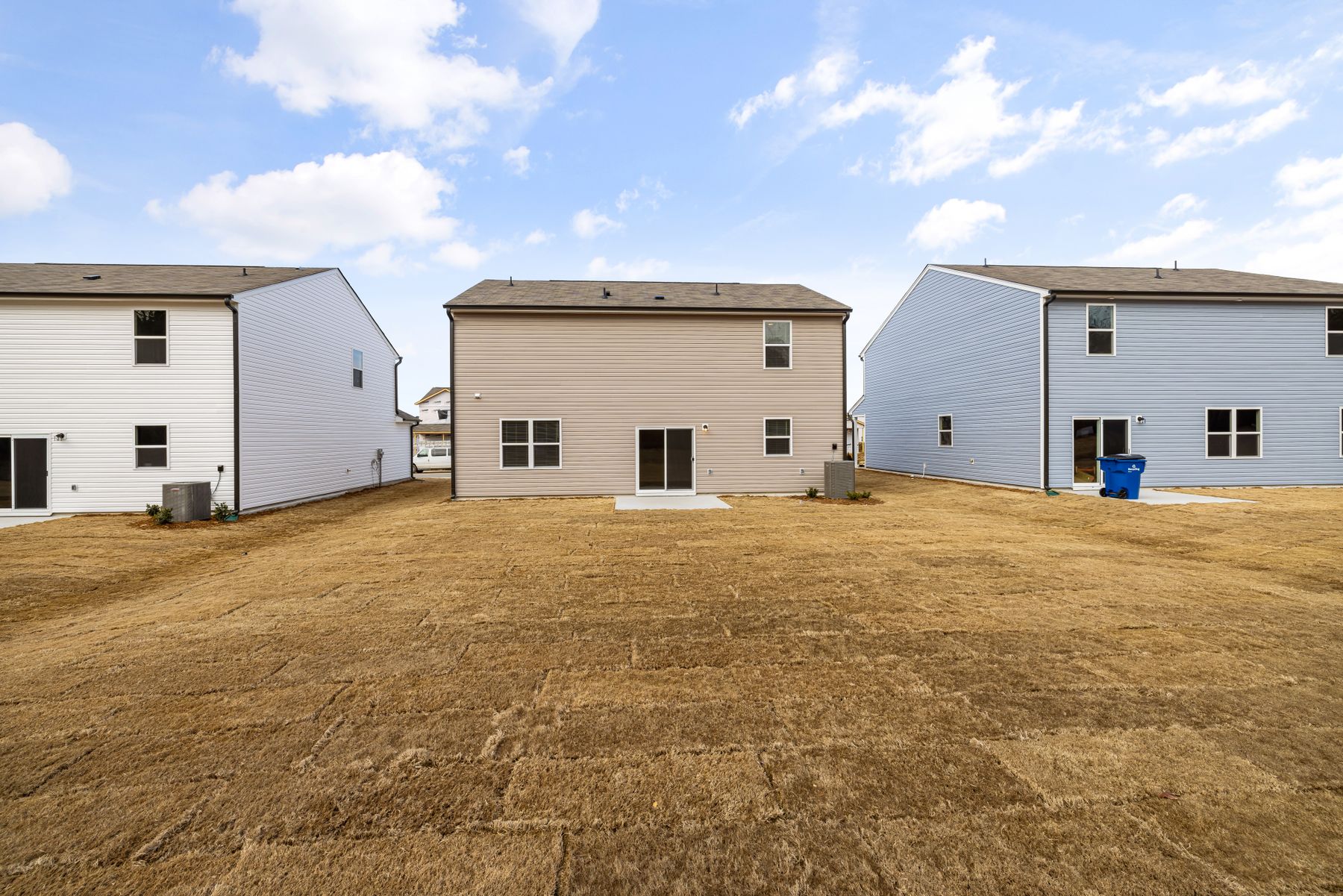 Row of suburban homes