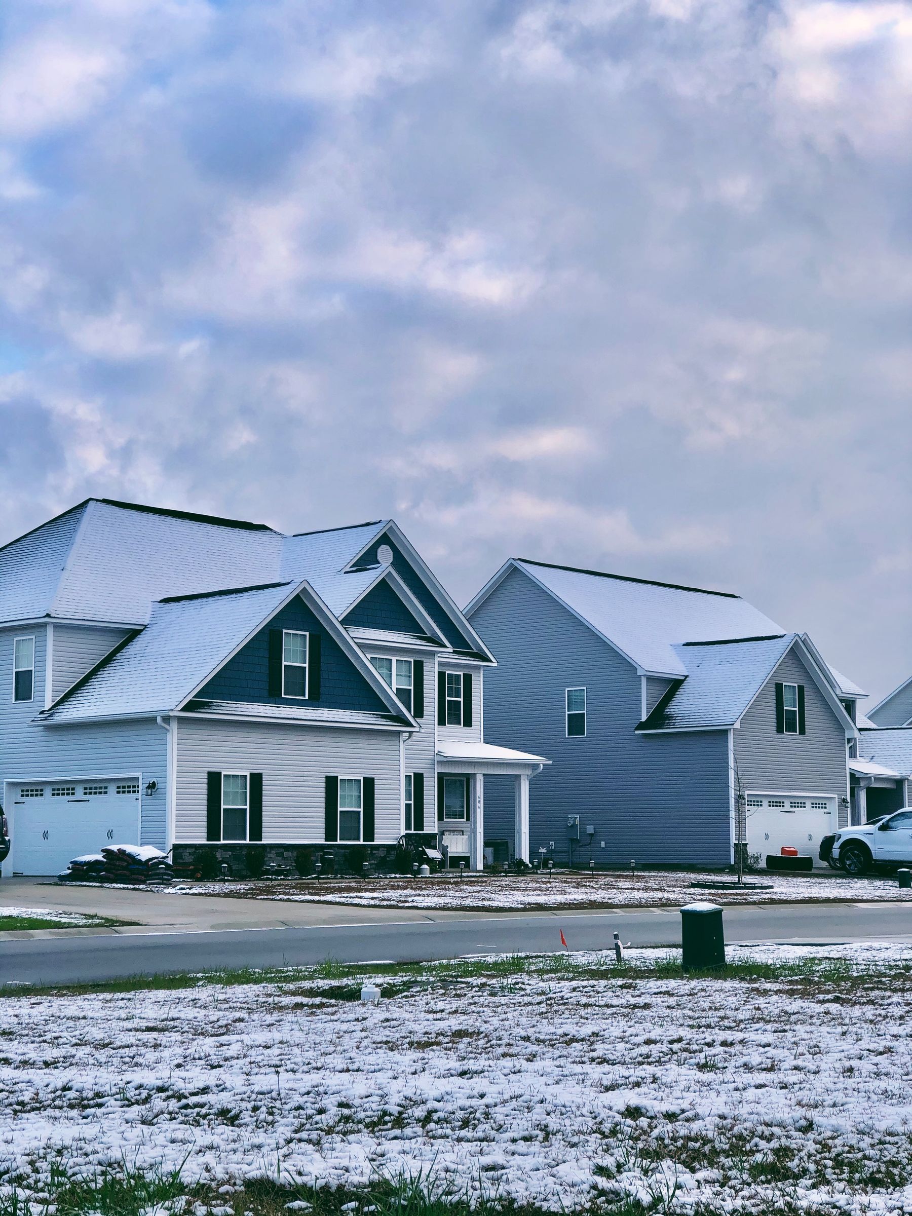 Suburban homes on a Canadian street
